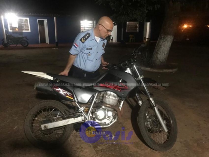 En Capitán Bado, tras persecución, recuperan moto robada en Brasil