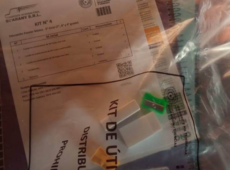 Ante reclamos, MEC responde que envió kits conforme a matriculados