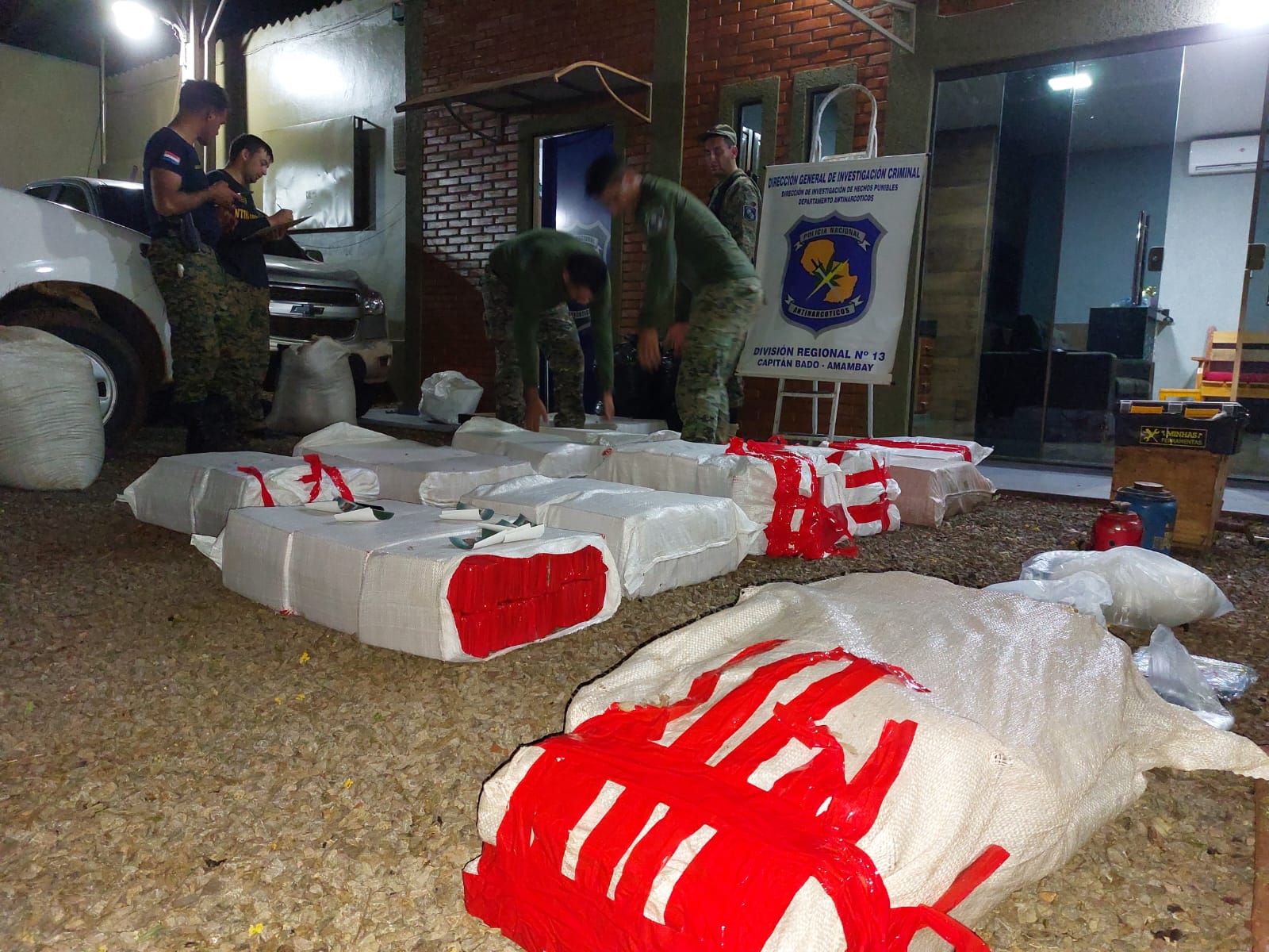 Más de 600 kg. de marihuana fueron decomisados en Capitán Bado