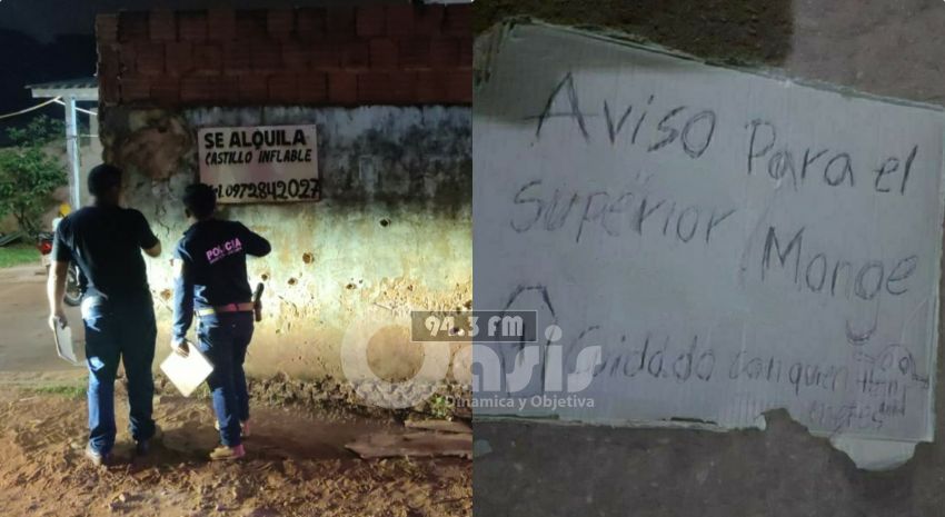 Un desconocido ataca a tiros una casa y deja un escrito de advertencia en Pedro Juan
