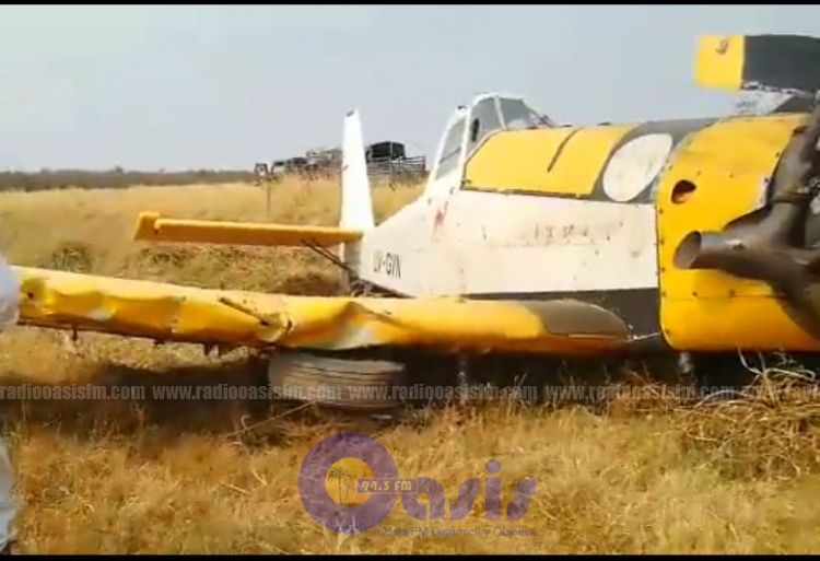 Avión hidrante sufrió accidente al intentar despegar en Fuerte Olimpo