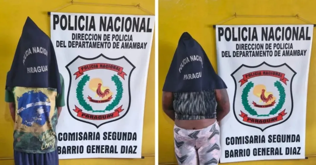 Aprehenden a dos personas por hurtar billetera del interior de un auto