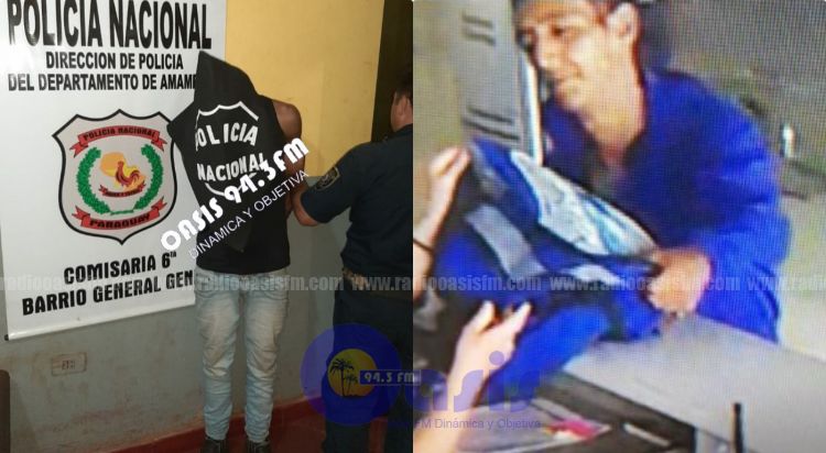 Ladrón que hurto motocicleta de un Shopping en Pedro Juan fue detenido por la Policía