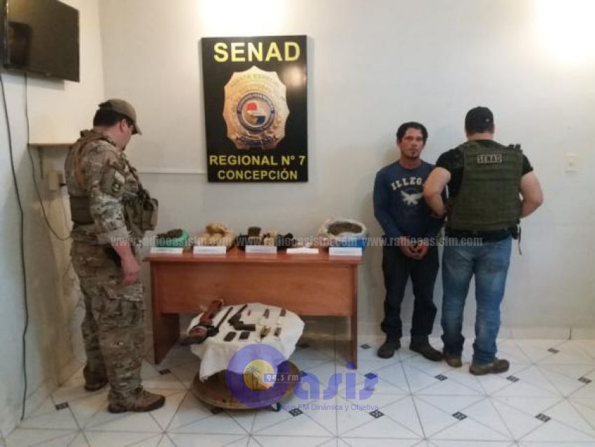 Capturan a traficante de marihuana en Concepción