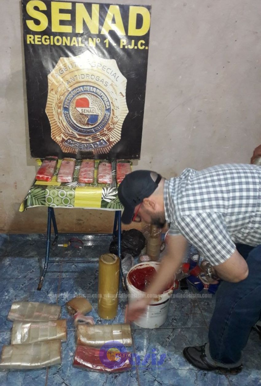 Senad  incauta droga en allanamiento de vivienda en Pedro Juan