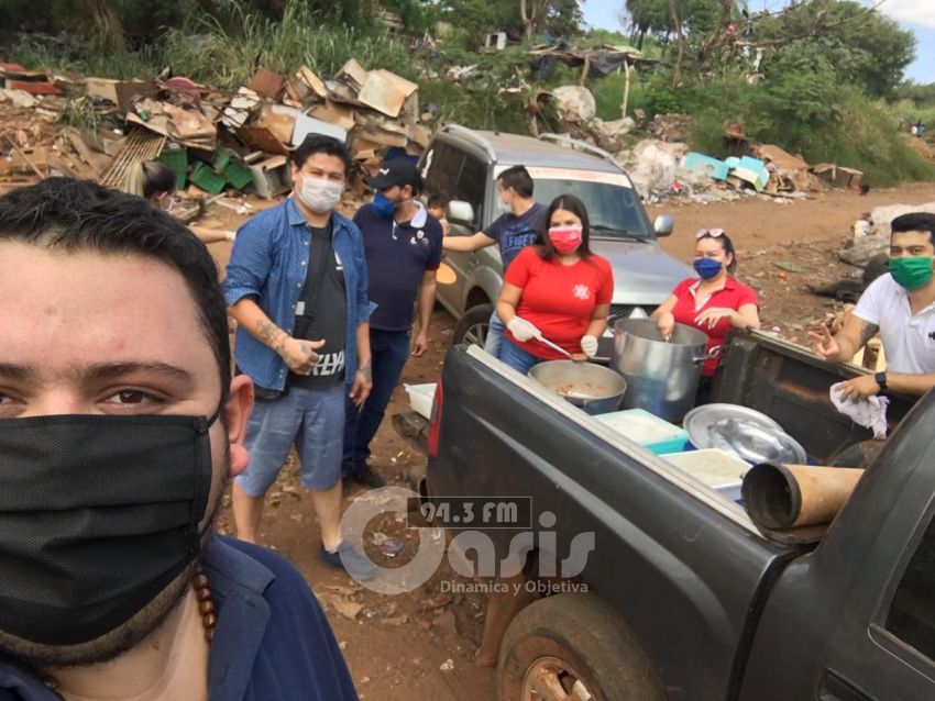 Juventud Amambayense en Acción  realizan olla popular en Pedro Juan