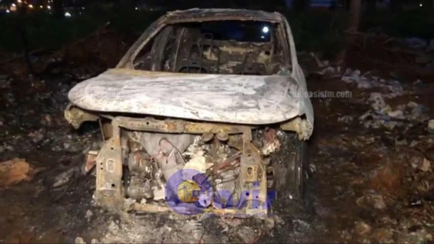 Queman camioneta supuestamente utilizada en crímenes en Pedro Juan