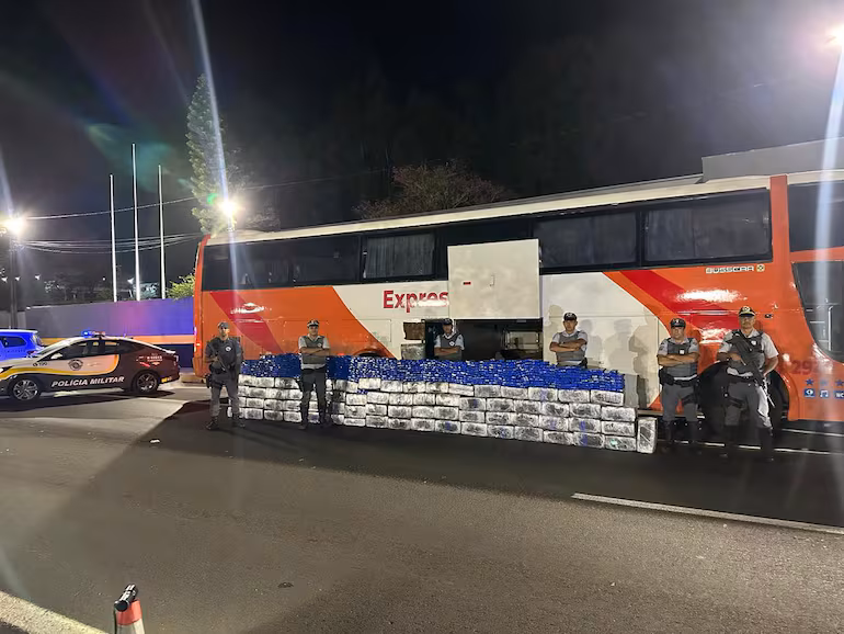 En São Paulo incautan marihuana en bus que salió de Asunción con 40 pasajeros a bordo