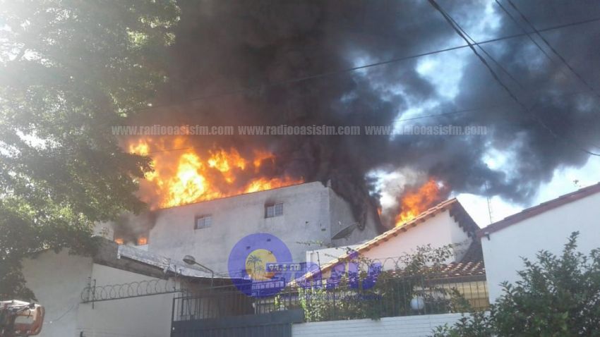 Incendio en zona del mercado
