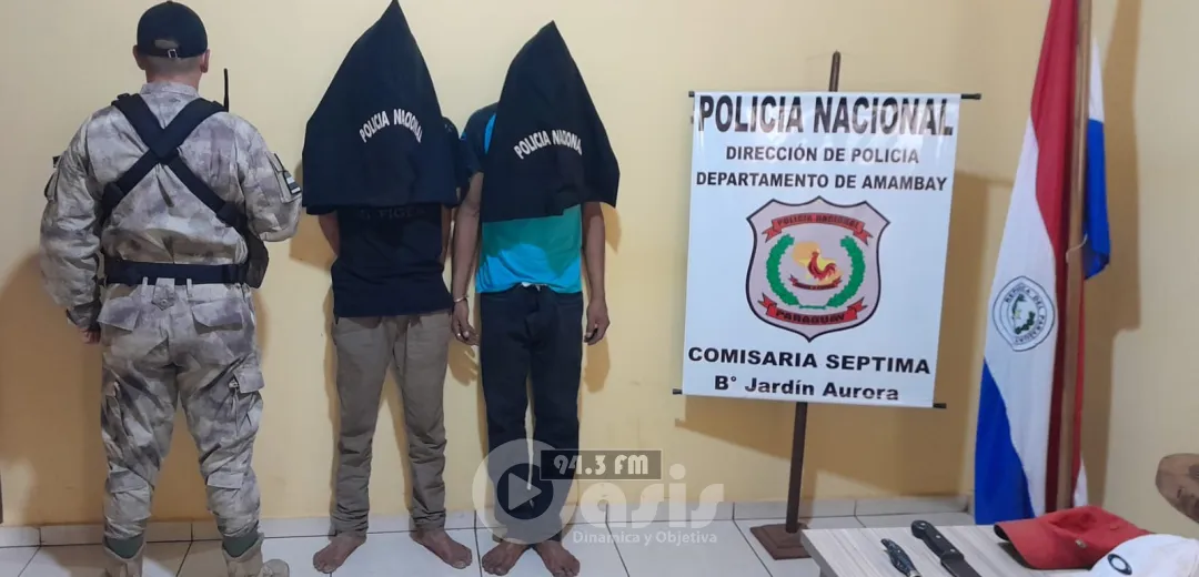 Acción policial derivó en dos aprehendidos
