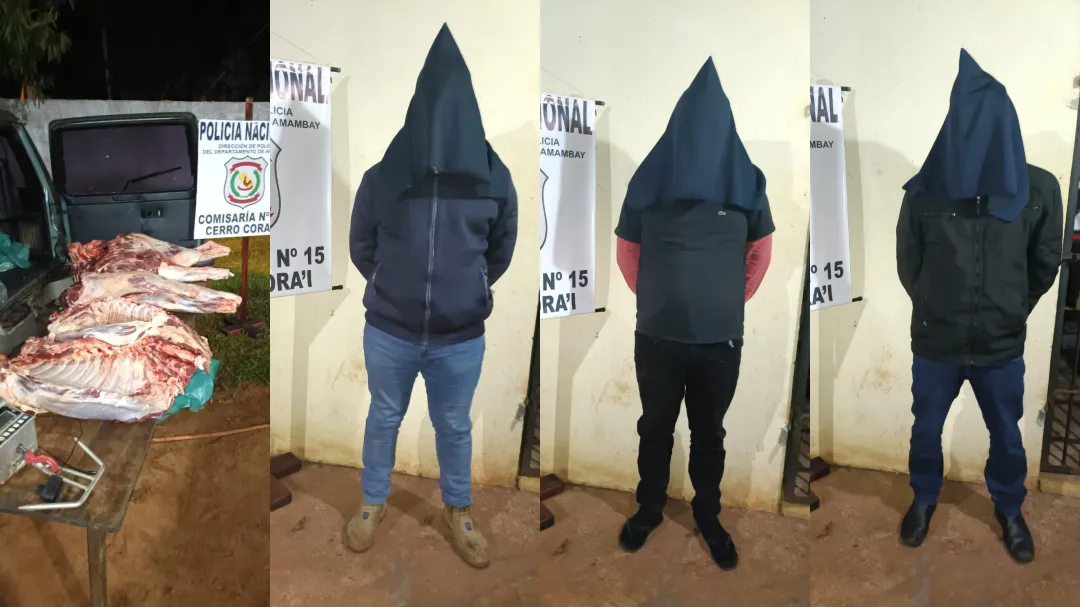 Tres personas fueron aprehendidas por trasportar carne de dudosa procedencia