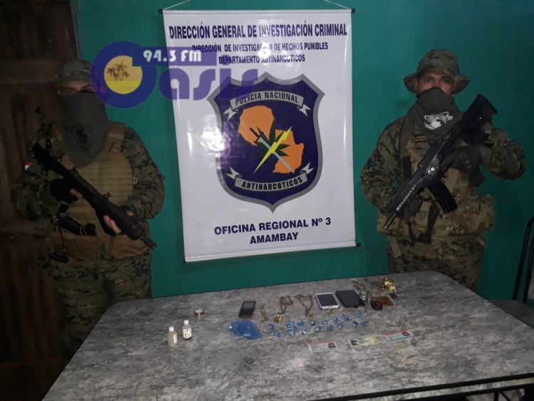 Antinarcticos incautan  "Crack" y detienen a una persona en Pedro Juan