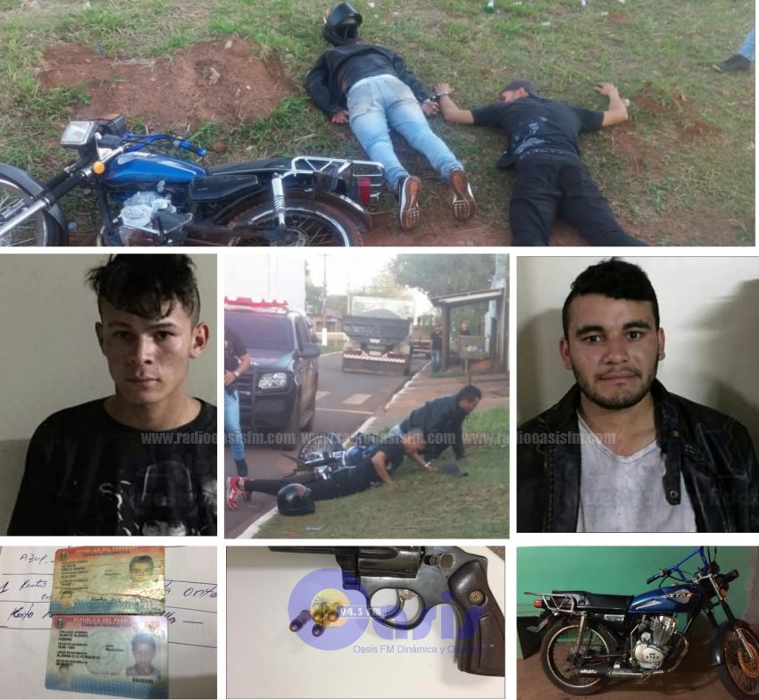 Peligrosos motochorros paraguayos fueron detenidos infraganti en Ponta PorÍ£