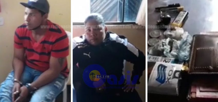 Pareja de Colombianos fueron detenidos  con marihuana en el centro de Pedro Juan