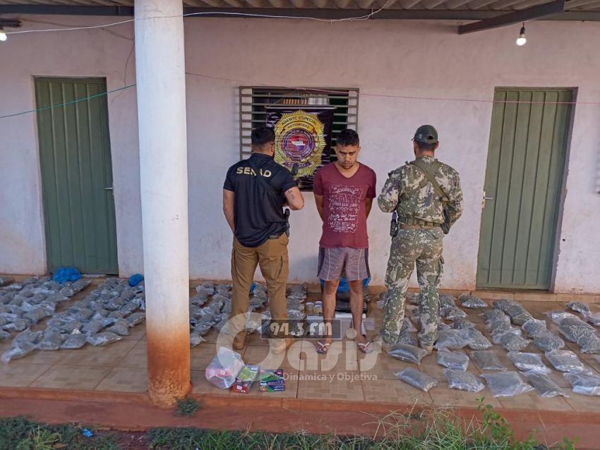 Senad incauta marihuana tipo cripy en Pedro Juan