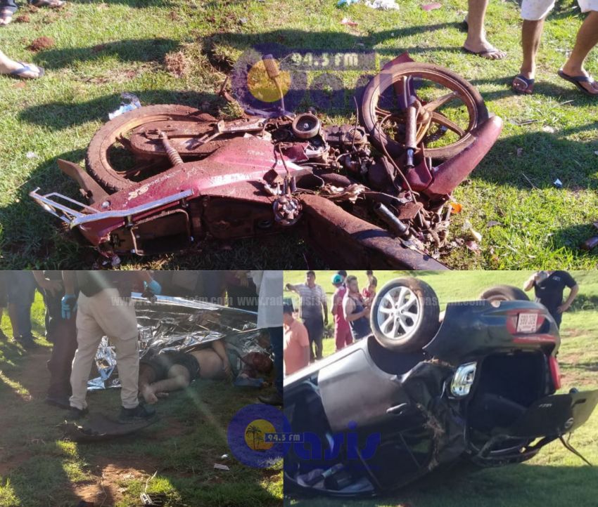 Accidente fatal sobre la Ruta V en la entrada de Pedro Juan
