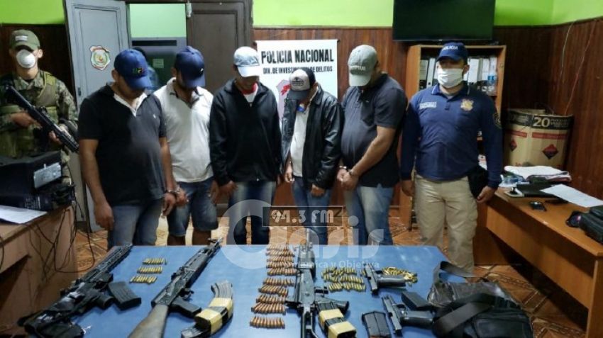 Capturan a presuntos rescatistas de Samura con fusiles y pistolas en zona de Yby Yaú