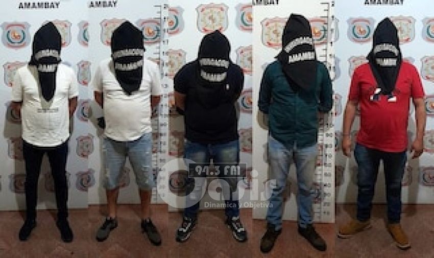 Detienen a cinco personas armadas en Pedro Juan