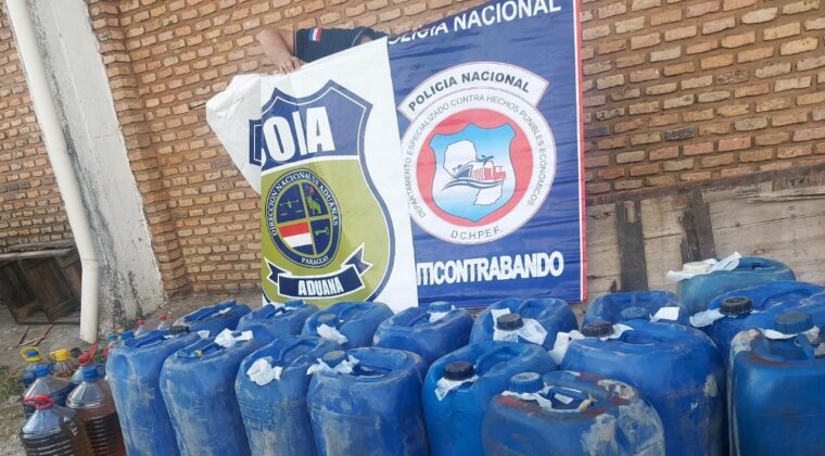 Incautan nafta de contrabando por valor de G. 6.000.000 