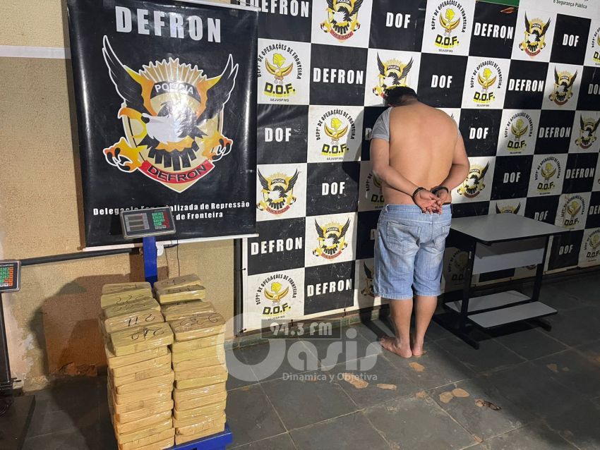 Paraguayo cayó con 120 kilos de cocaína en Ponta Porã.