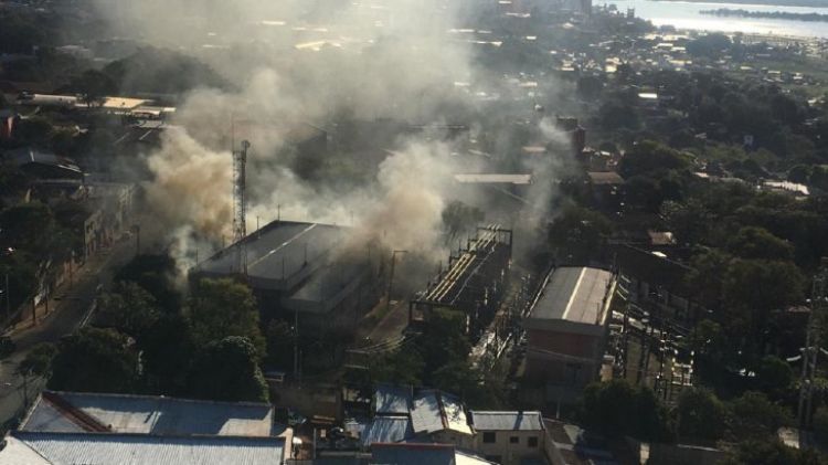 Explosión e incendio en subestación de la ANDE