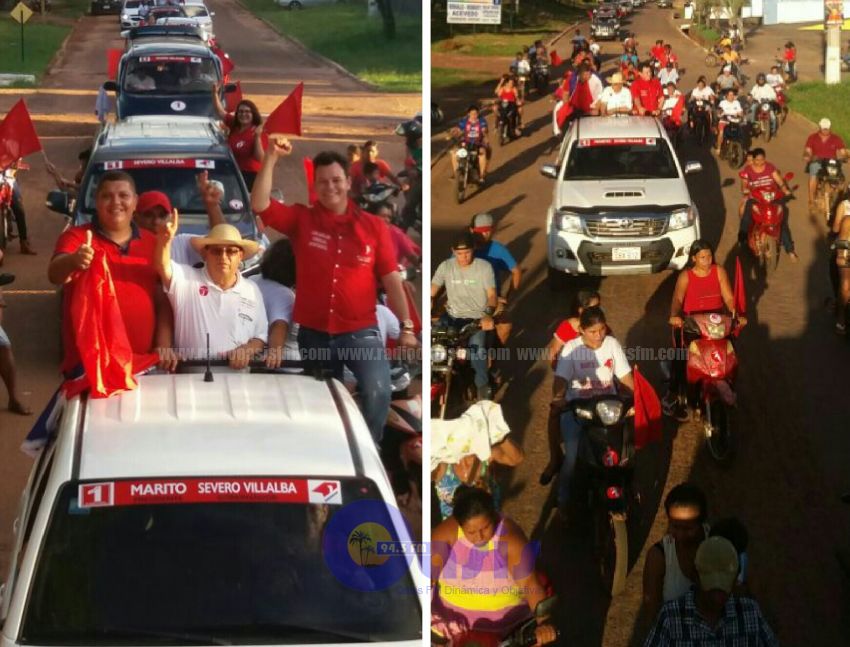Multitudinaria caravana de la lista 1 en Bella Vista Norte