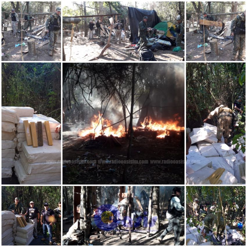 Gran perjuicio a narcotraficantes de la zona de Yby Yau