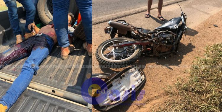 Motociclista sufre graves lesiones en accidente sobre la ruta V