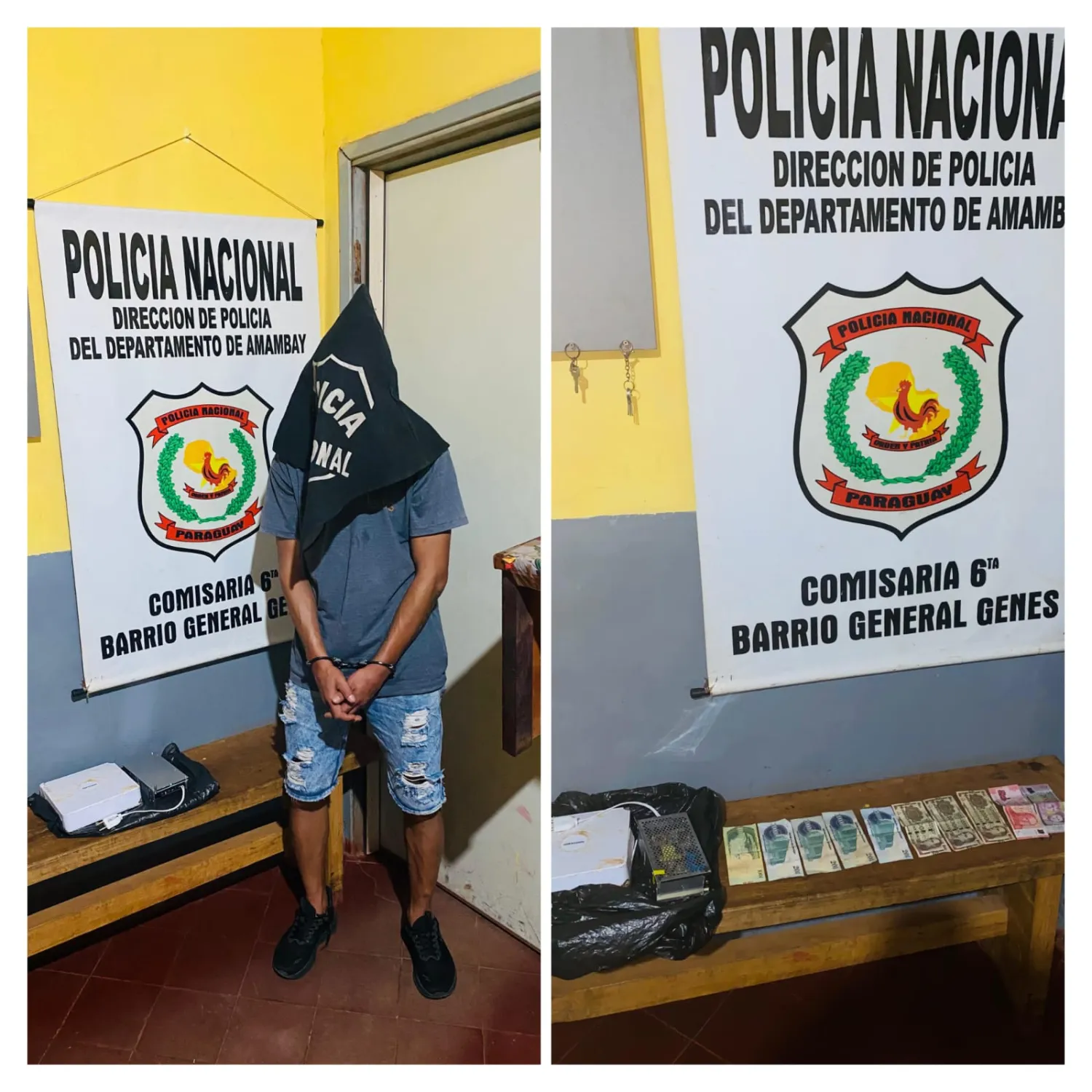 Detienen a presunto autor de hurto en complejo deportivo y recuperan evidencias