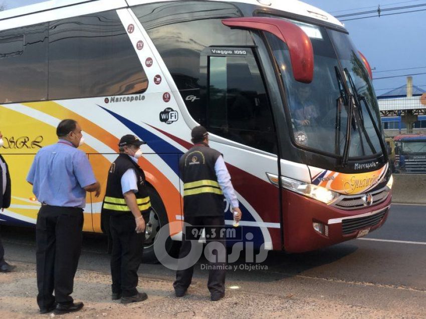 Dinatrán informa que viajes en bus a Argentina no iniciarán el lunes