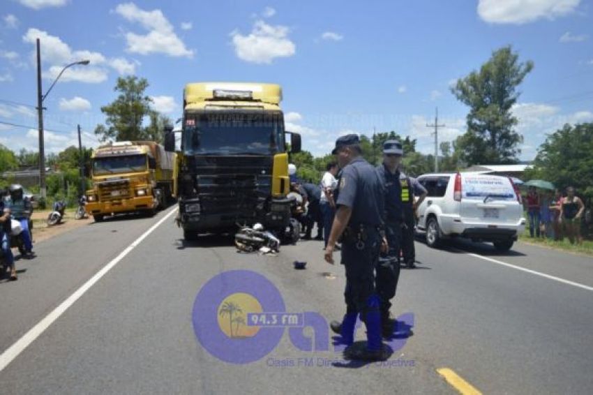 Militar muere en choque con camión en Ypacaraí