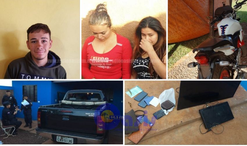 Policia Nacional recupera camioneta robada y detiene a 4 personas en PJC