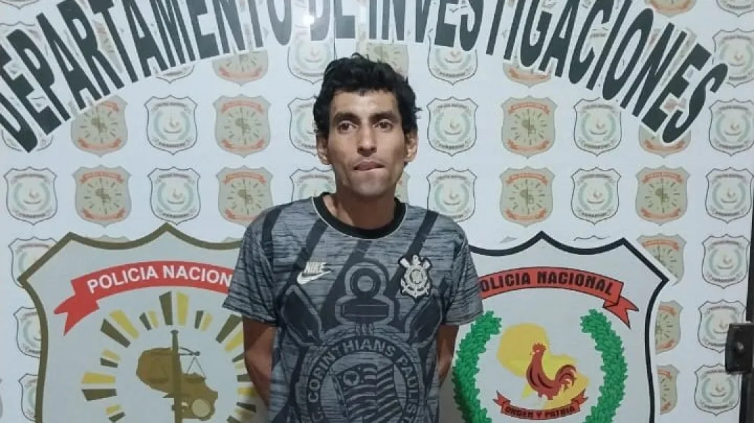 Agentes del depto. de Investigaciones de la Policía captura a supuesto asaltante de casa de carnes
