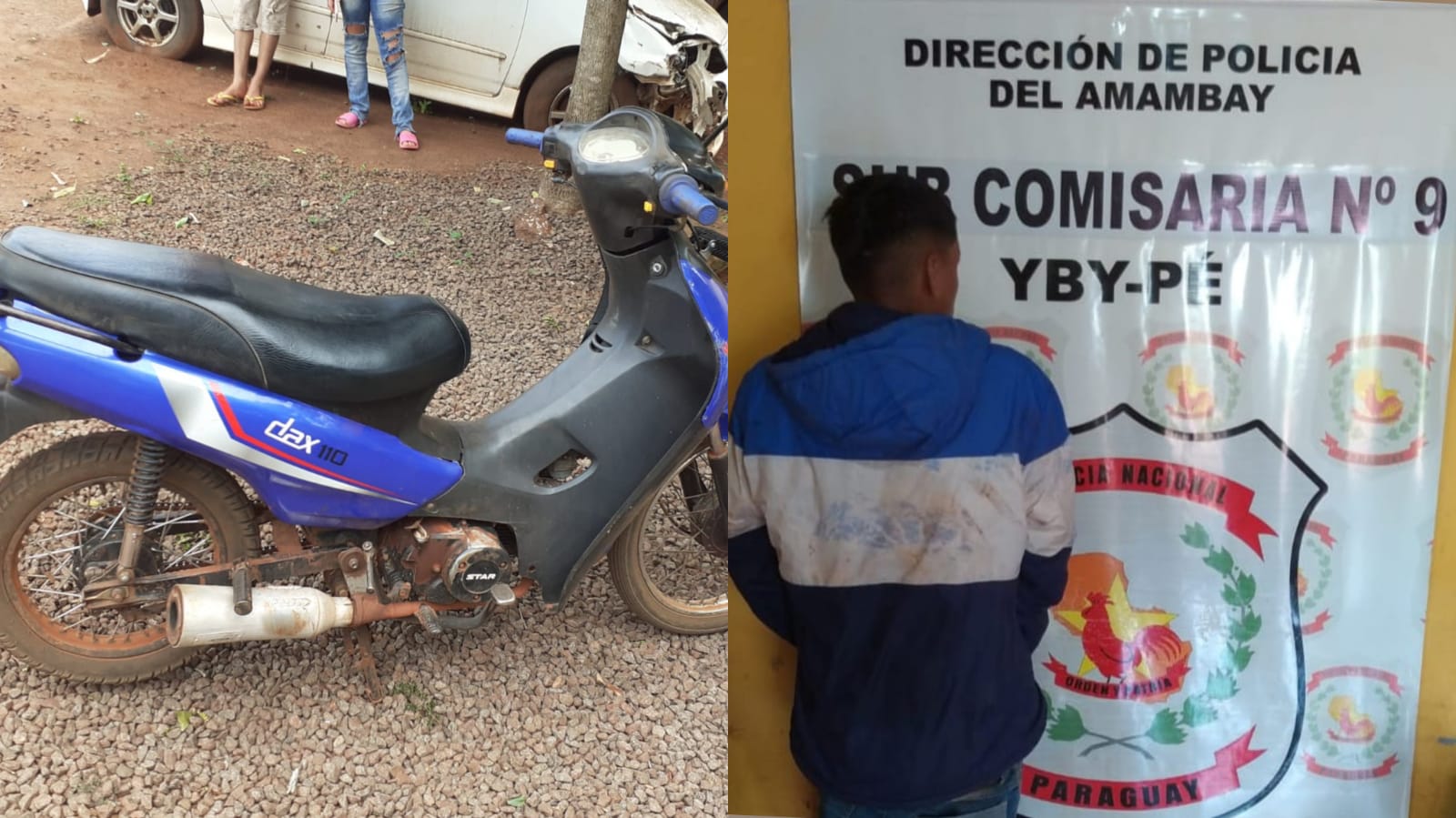 Menor de 17 años fue aprehendido por tener en su poder una motocicleta denunciada como hurtada