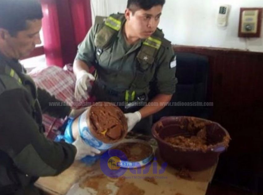 Detienen en Argentina a paraguayo con marihuana en botes de dulce de leche