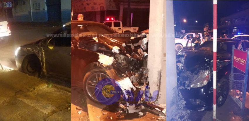 Automovilista ebrio protagonizó aparatoso accidente en Pedro Juan