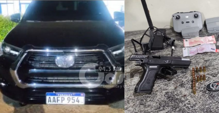 Abandonan camioneta blindada con chapa paraguaya en Ponta Porá 