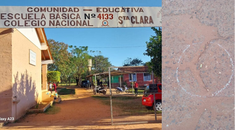 Realizan disparos frente a escuela de Yby Yaú: objetivo sería amedrentar a un alumno
