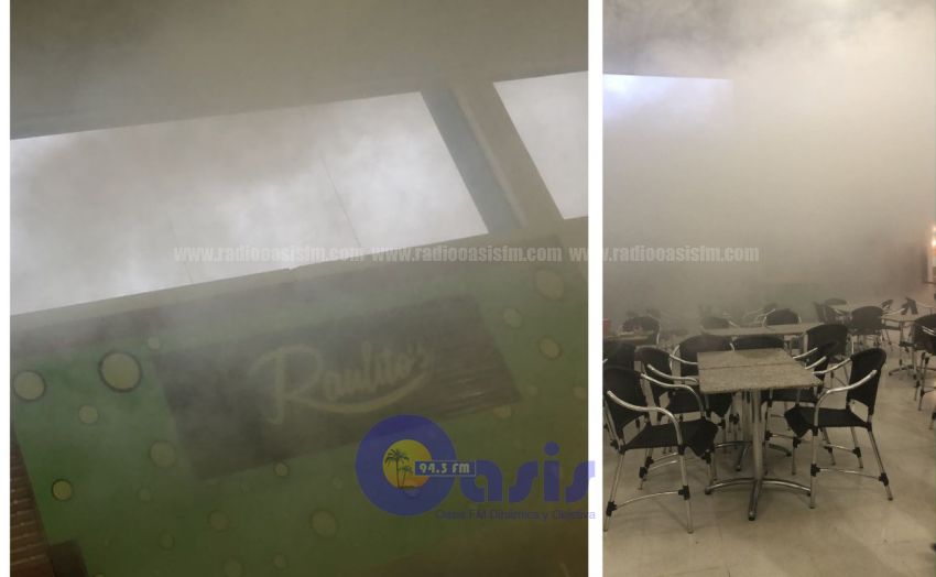 Principio de incendio en el patio de comidas del Shopping China