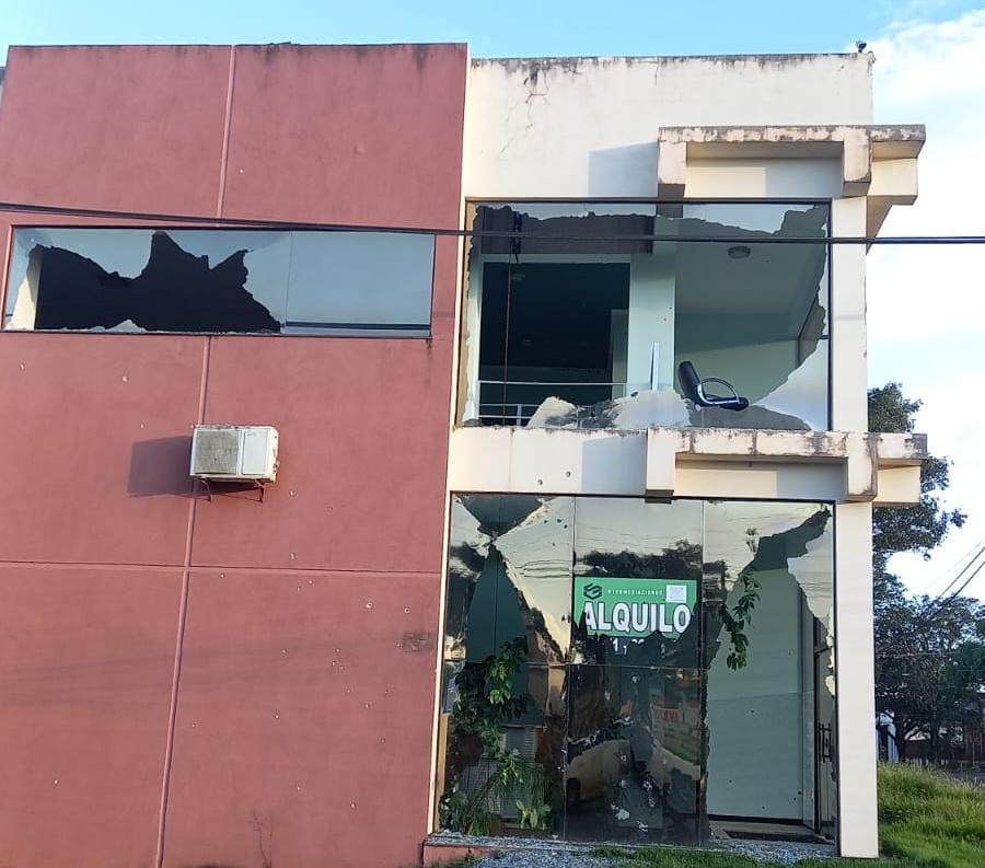 Otra edificación en desuso fue blanco de disparos de arma de fuego