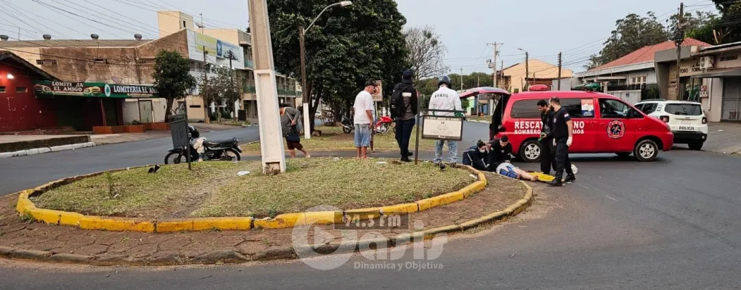 Acidente de tránsito arrojó una persona herida y daños materiales