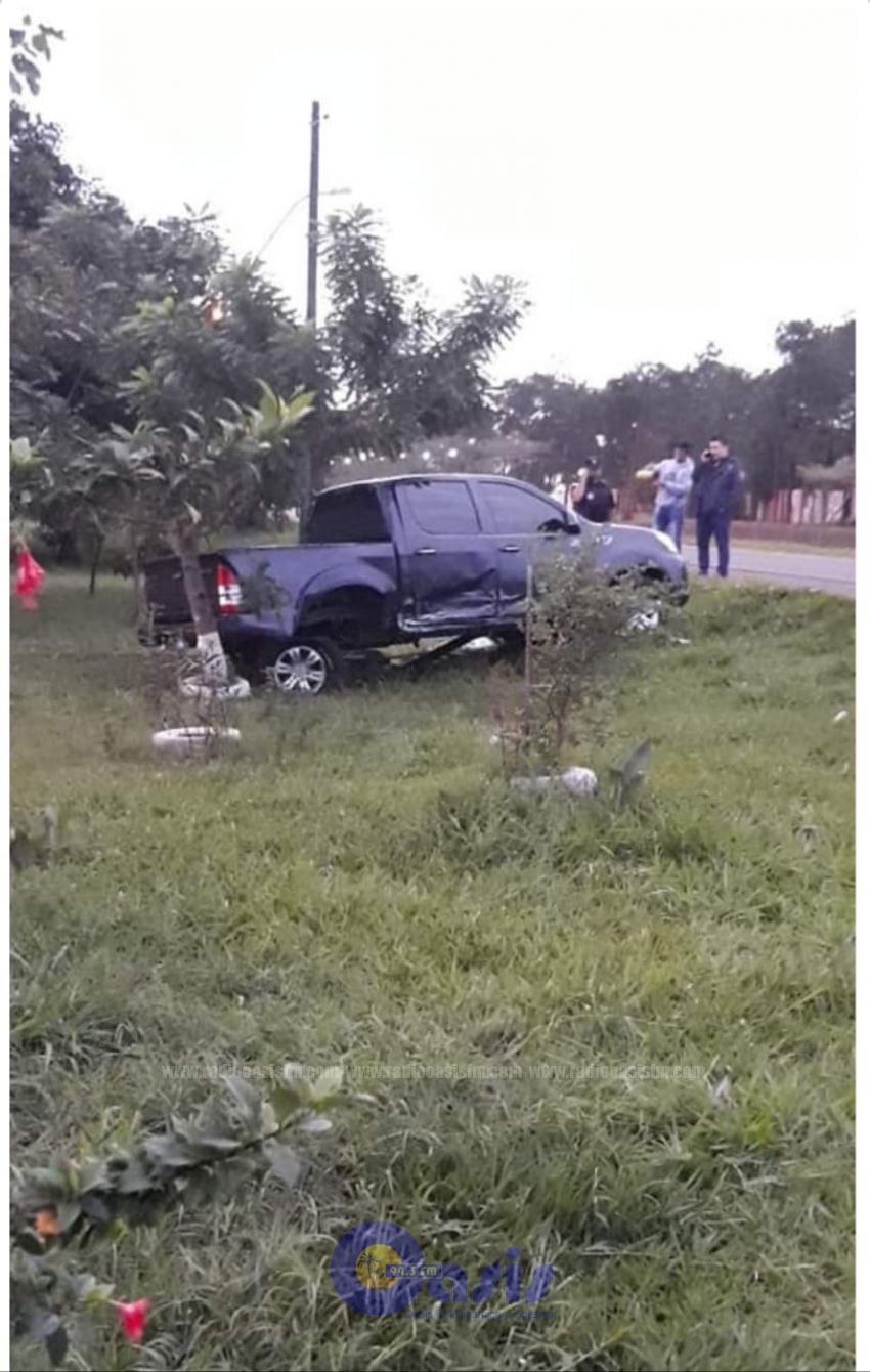 Policía ebrio protagonizó aparatoso accidente en Pedro Juan