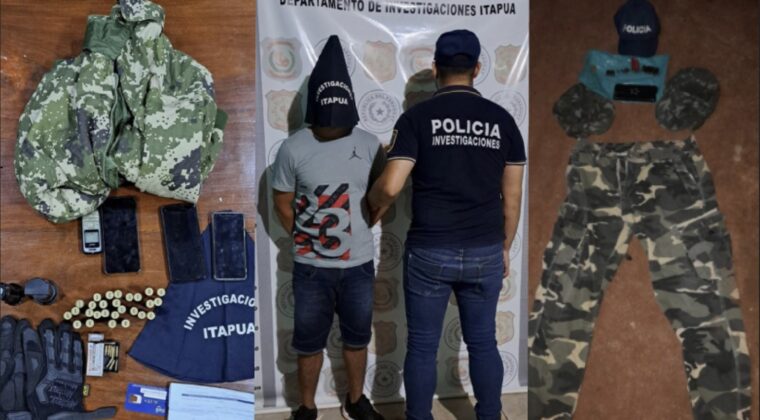 Detienen a tres hombres acusados de cometer asaltos vestidos como policías en Itapúa