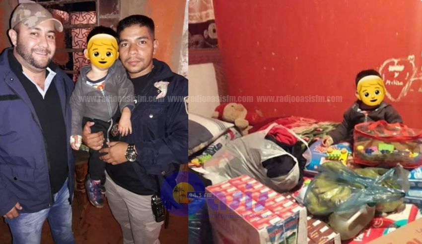 Agentes de Investigaciones de Pedro Juan apadrinaron a niño que perdió su madre en homicidio