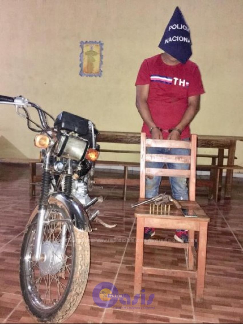 Policía  detiene a delincuente luego de una persecución en Pedro Juan