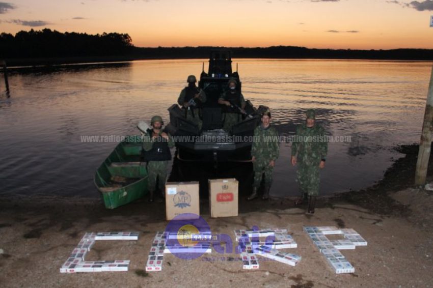 Con lancha blindada incautan cigarrillos de Cartes en lago Itaipú
