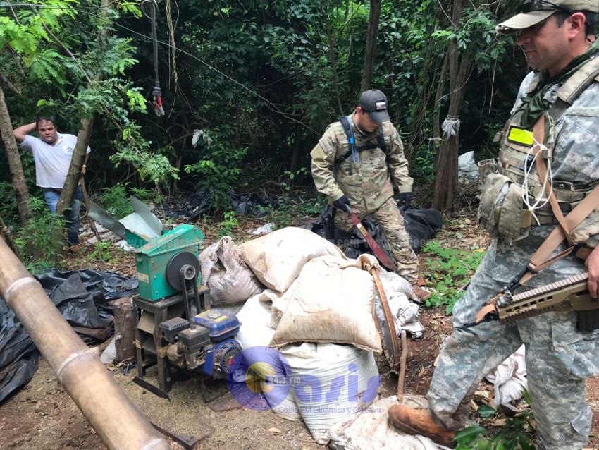 Desmantelan campamento de acopio de drogas en Amambay