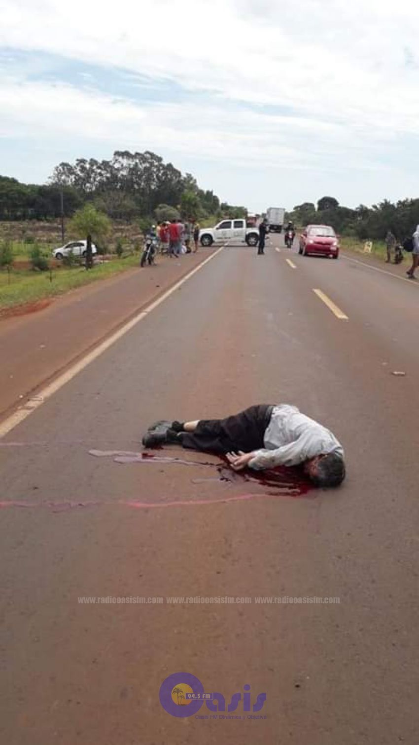 Accidente fatal sobre la ruta V