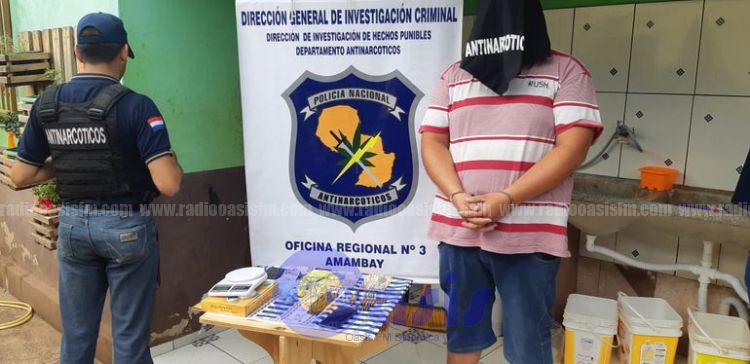 Detienen a microtraficante luego de un allanamiento en Pedro Juan