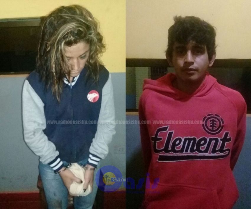 Detienen a pareja de asaltantes luego de perpetrar un robo